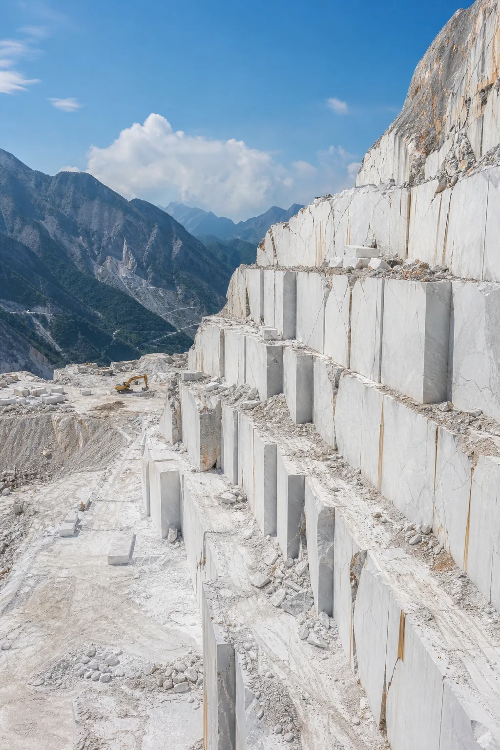 Cava di marmo bianco sulle Alpi Apuane